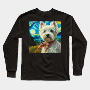 Fashionable Westie - Square - West Highland Terrier Long Sleeve T-Shirt